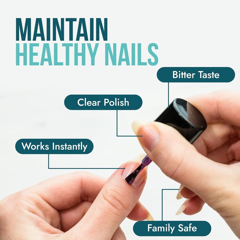 Nail Biting Treatment - Bitter-Tasting Clear Polish for Kids | Easy Application & Nail Strengthener (3x0.5 fl oz)