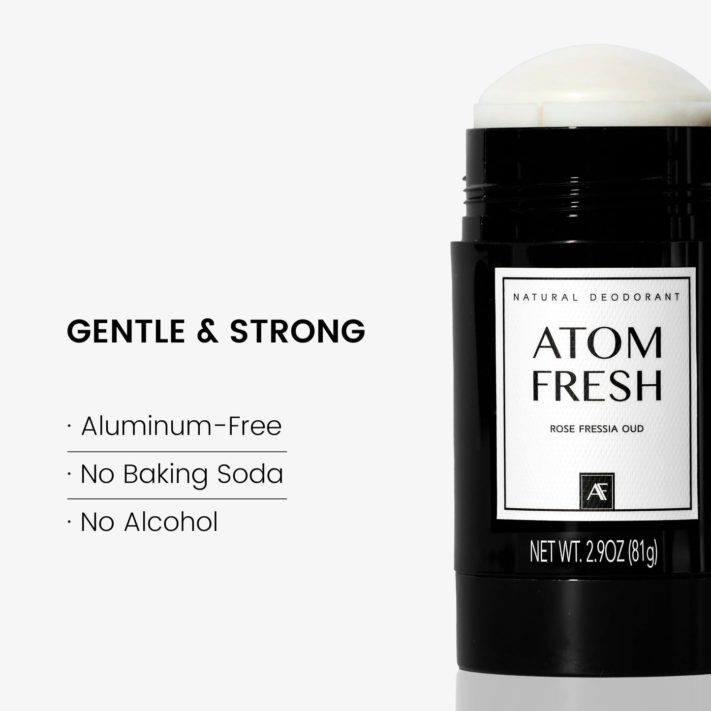 Atom Fresh Mini Deodorant Travel Size for Women - 4 Pack (4.4 oz Total), Aluminum & Baking Soda Free, 72 Hour Odor Protection with Amino Acids - 4 Scents