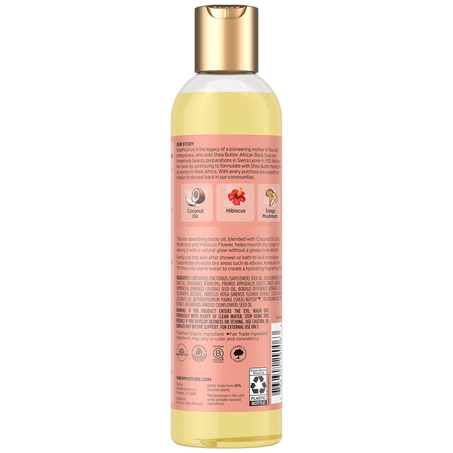 SheaMoisture Massage Oil, Illuminating Coconut & Hibiscus 2-Pack – Glow Up Essentials, 8 Oz Ea