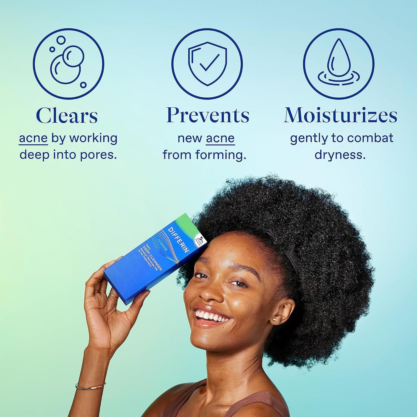 Differin Acne Treatment Kit - Gel Retinoid & Benzoyl Peroxide Wash for Acne-Prone Skin | 0.1% Adapalene, 5% Benzoyl Peroxide
