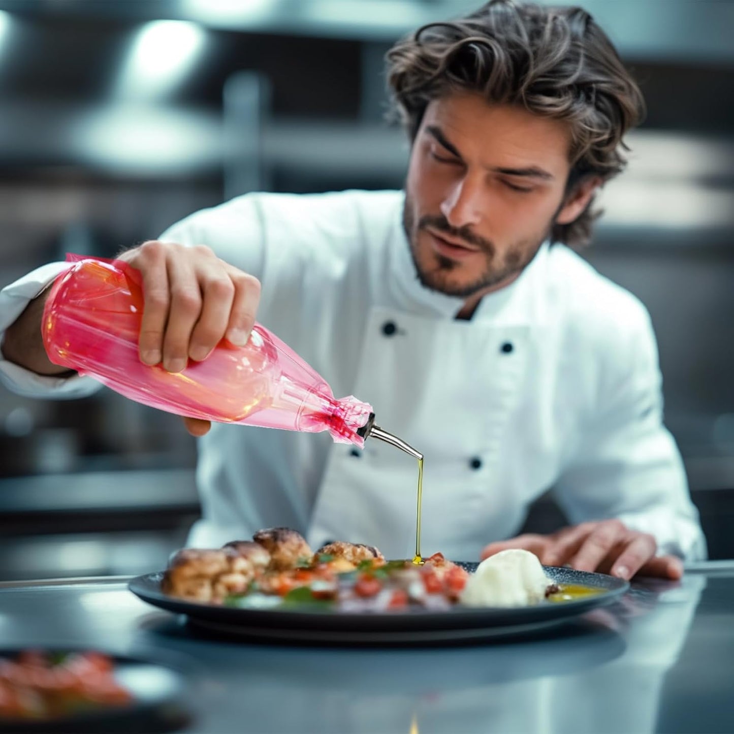 ZOOFOX 500 Disposable Tattoo Wash Bottle Bags - Pink Odorless Squeeze Covers | Ideal for Tattoo Supplies
