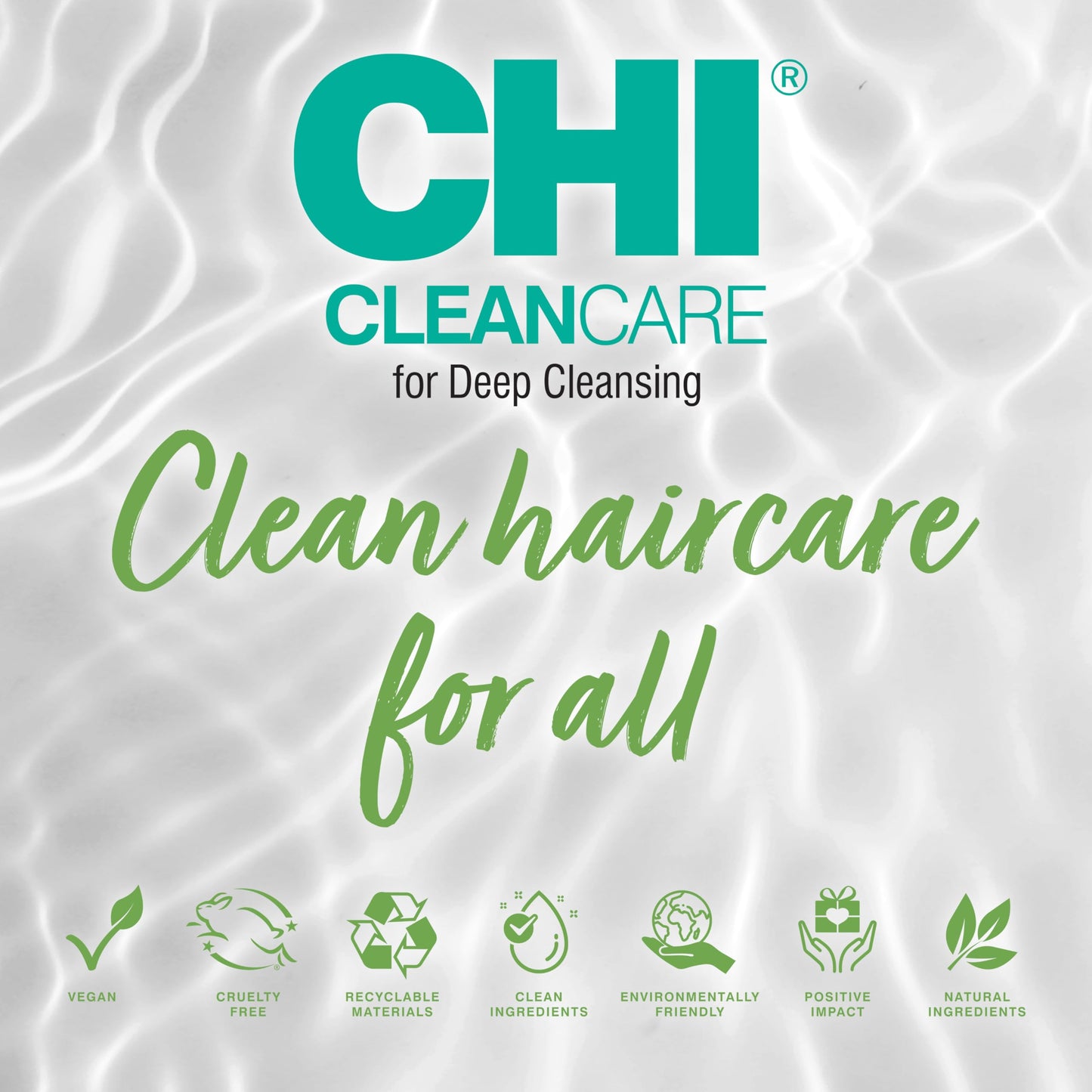 CHI CleanCare Clarifying Shampoo, Deeply Cleanses Hair & Scalp to Remove Build Up, Purify & Restore Moisture, Sulfate, Paraben, & Cruelty-Free, 25 Oz