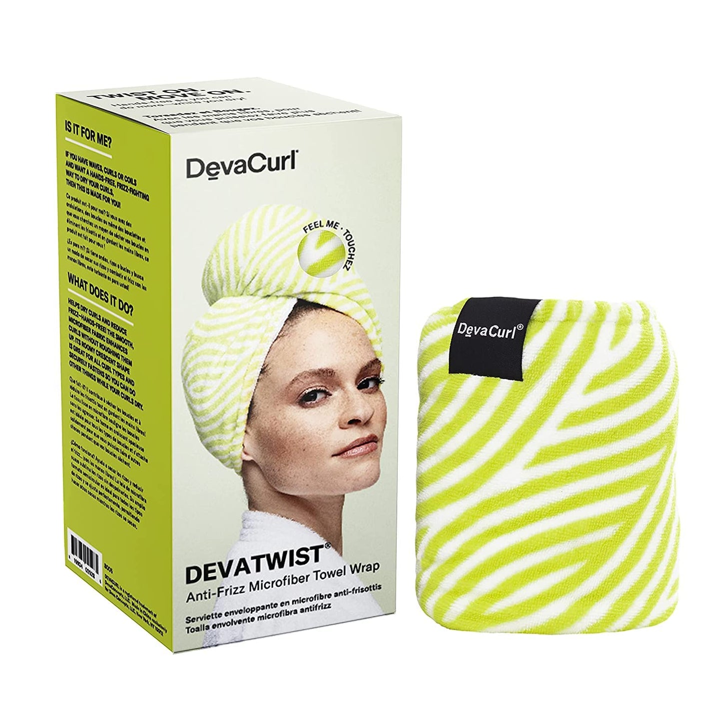 DevaCurl DevaTwist Anti-Frizz Microfiber Towel Wrap, Hands Free Design