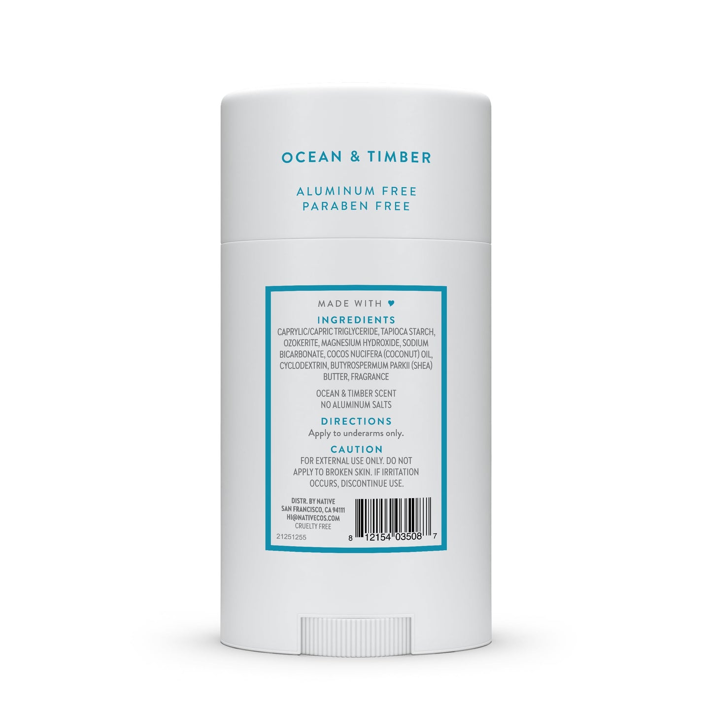 Native Deodorant Contains Naturally Derived Ingredients, 72 Hour Odor Control, Deodorant for Women and Men, Aluminum Free, Ocean & Timber 2.65oz