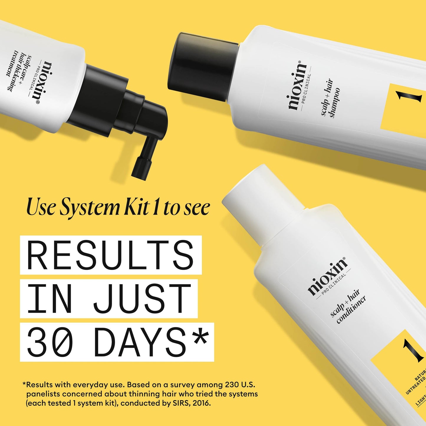 NIOXIN Scalp + Hair Thickening System 1 Leave on Treatment | For Natural or Untreated Hair with Light Thinning | 3.4 Fl oz.