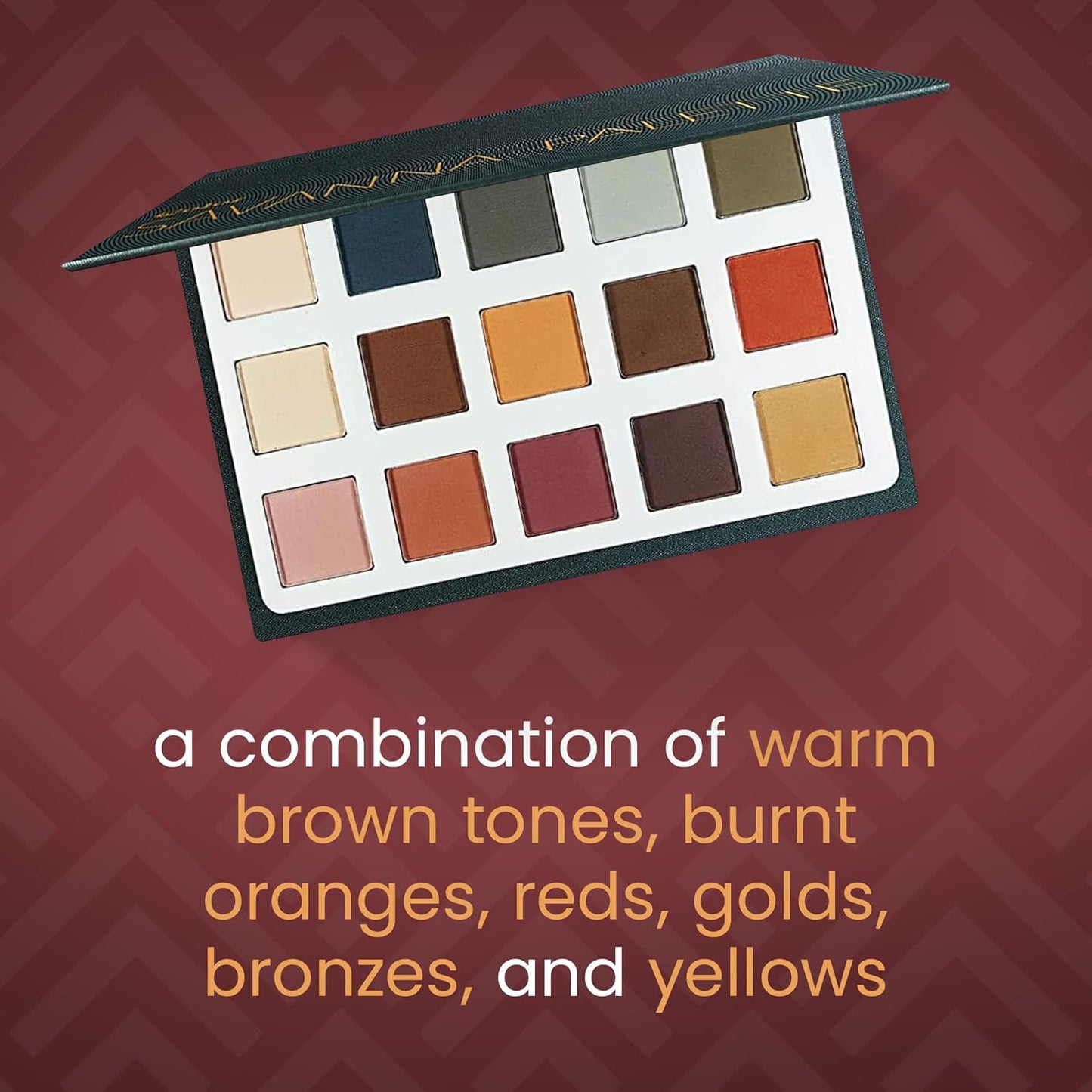 Ccolor Cosmetics Savanna 15-Color Eyeshadow Palette | Highly Pigmented, Long-Wearing Warm Neutrals & Brown Mattes
