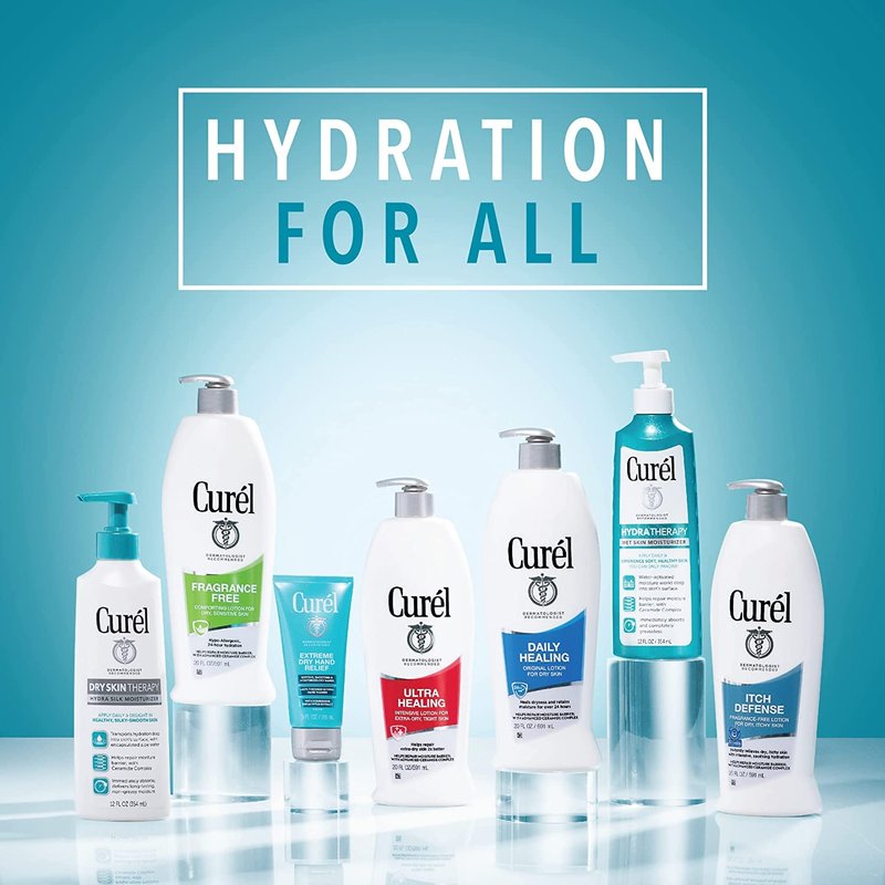Curel Daily Moisture Fragrance-Free Lotion For Dry Skin 13 oz (Pack of 3)
