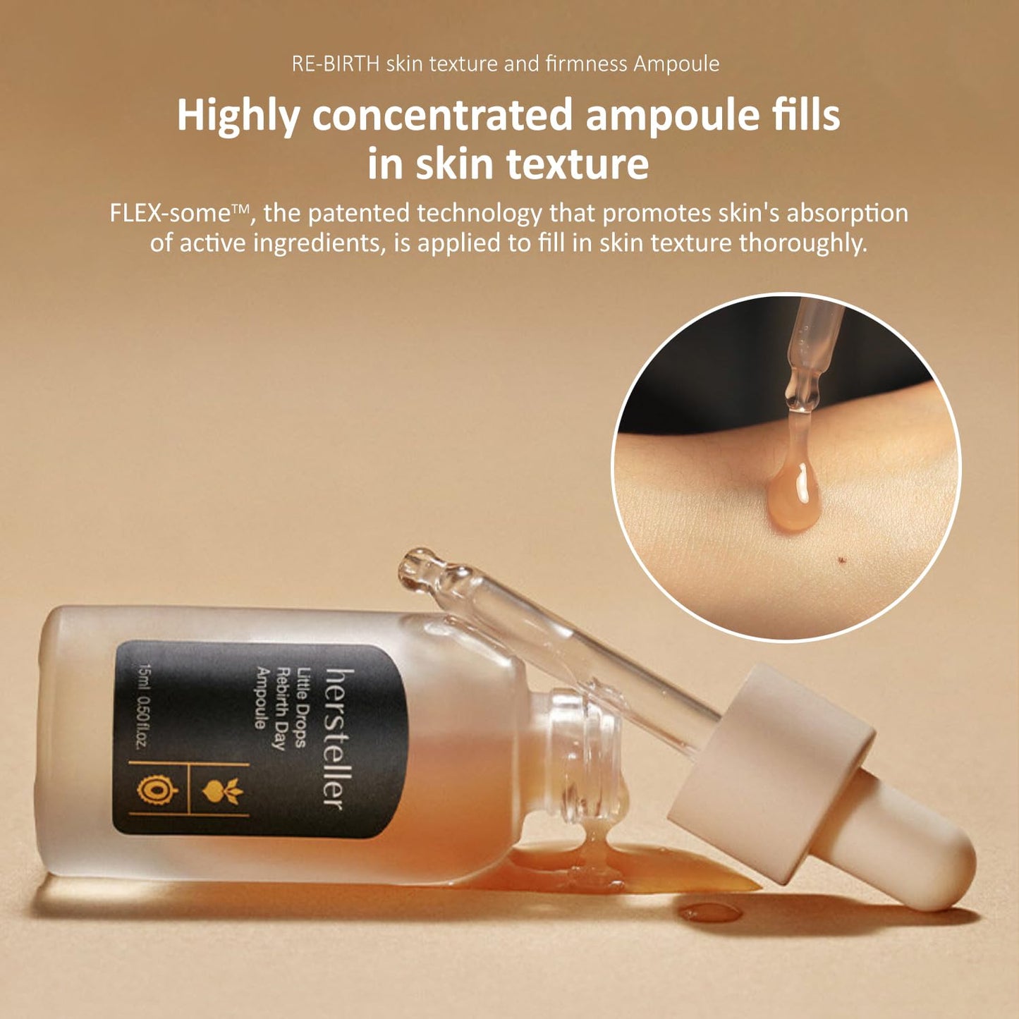 hersteller Little Drops Rebirth Day Ampoule 45ml, 1.5 Fl Oz Enhance Skin Texture Beetroot Extract Calming Vegan Facial Skin Plumper Looking Korean Skincare