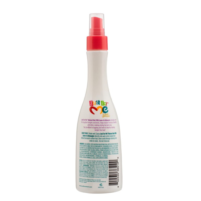 Just For Me Natural Hair Milk Detangler (3 Pack) - Detangles & Helps Prevent Breakage, For All Hair Textures, Contains Coconut Milk, Shea Butter & Sunflower Oil, Restores Moisture, Shine, 10 oz