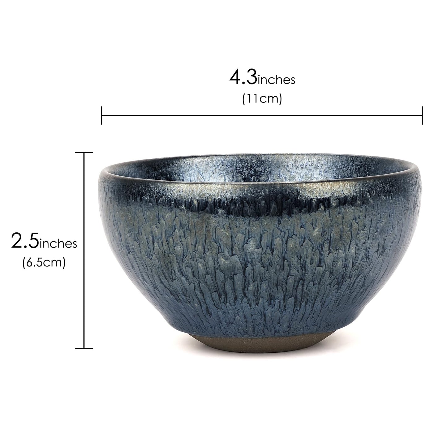 Linkidea Linkdiea Ceramics Soap Shaving Bowl, Traditional Wet Beard Art of Shaving Bowl, Cream Shaver Bowl for Men (Blue), RAC30-01