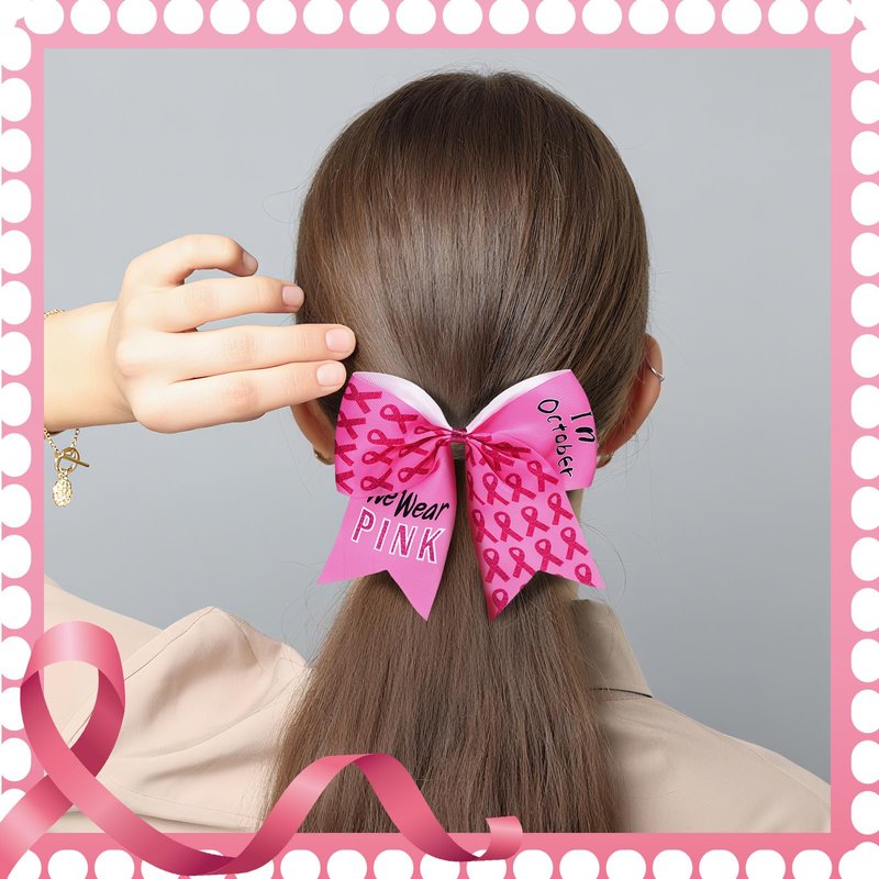Suncalla 48 Pcs 7'' American Flag Cheer Hair Bows Patriotic Red White Blue Hair Bow 4th of July Scrunchie with Elastic Ponytail Holder 250th Anniversary Accessory for Women (Cute,Pink)