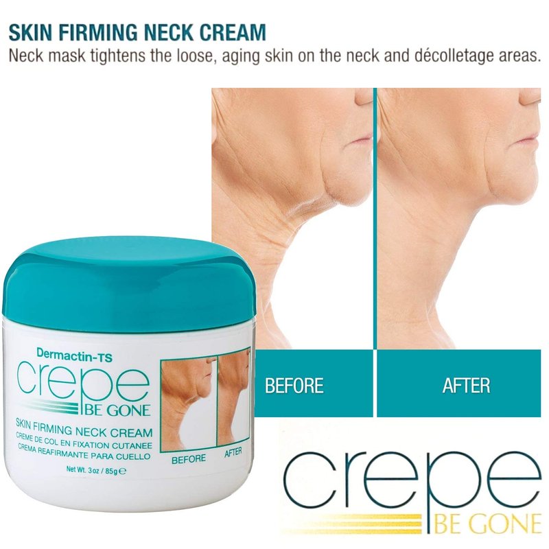 Dermactin | Crepe Be Gone Firming Skin Regimen 4-Piece Set - Neck Cream, Soufflé, Polish & Chin Mask