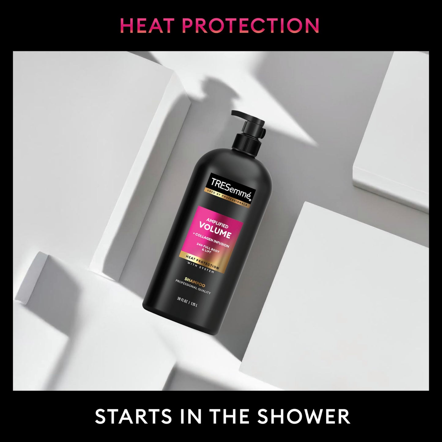 TRESemmé 24 Hour Volume Shampoo with Pump For Fine Hair Formulated With Pro Style Technology 39 Fl Oz