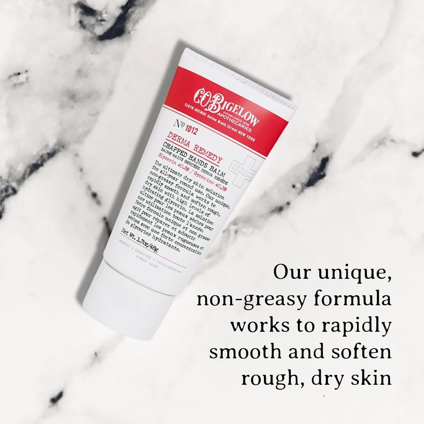 C.O. Bigelow Chapped Hands Balm - Glycerin Hand Lotion Cream for Softening Dry Skin | 1.7 oz (Pack of 2)
