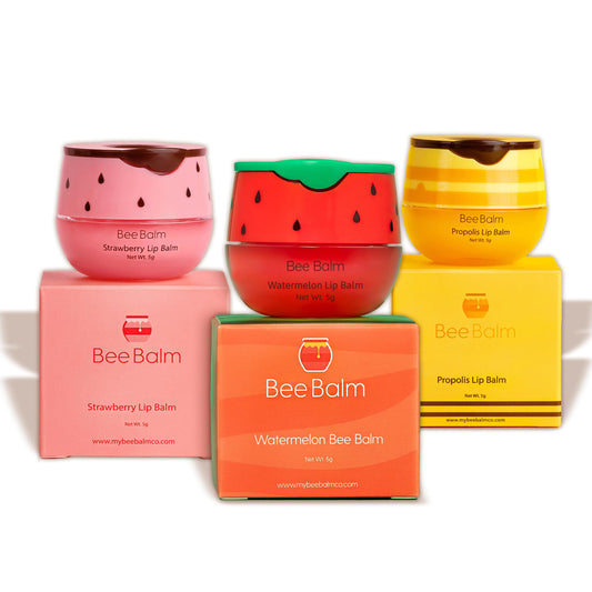 Original My Bee Balm Lip Balm – Propolis Hydrating Balm – Pot for Dry, Chapped & Cracked Lips – Deeply Moisturizes & Hydrates Lips with Organic Beeswax & Vitamin E