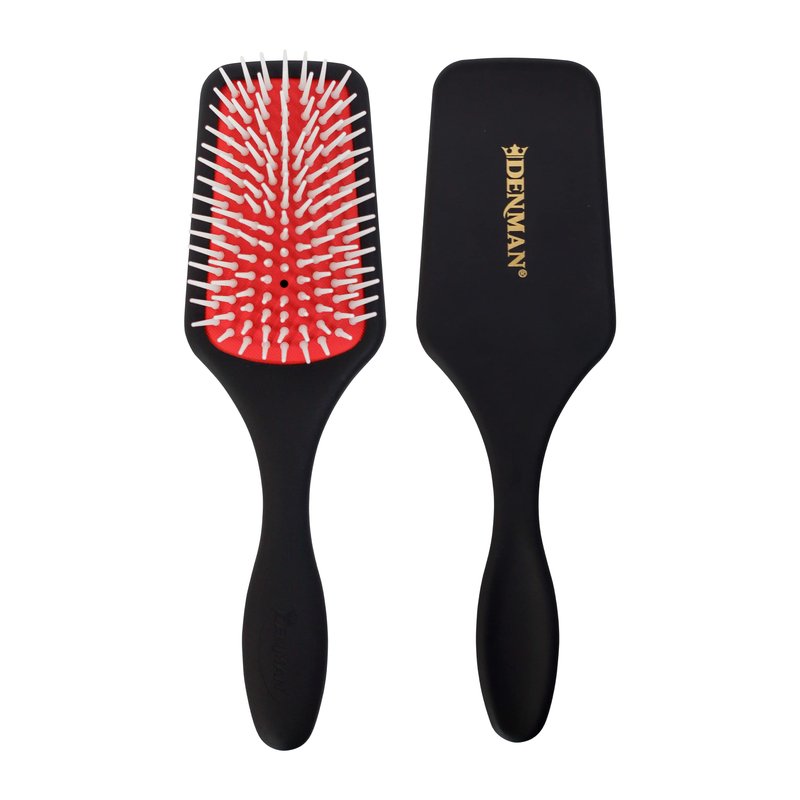 Denman Petite Detangler for Fast and Comfortable Detangling and Blow Drying D38 - Combination of D3 Styling Pins & Paddle Brush (Black)