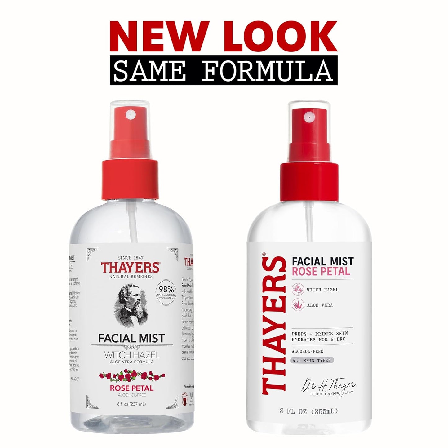 Thayers Witch Hazel Facial Mist Toner - Alcohol-Free, Soothing Aloe Vera & Rose Petal | 8 oz, All Skin Types