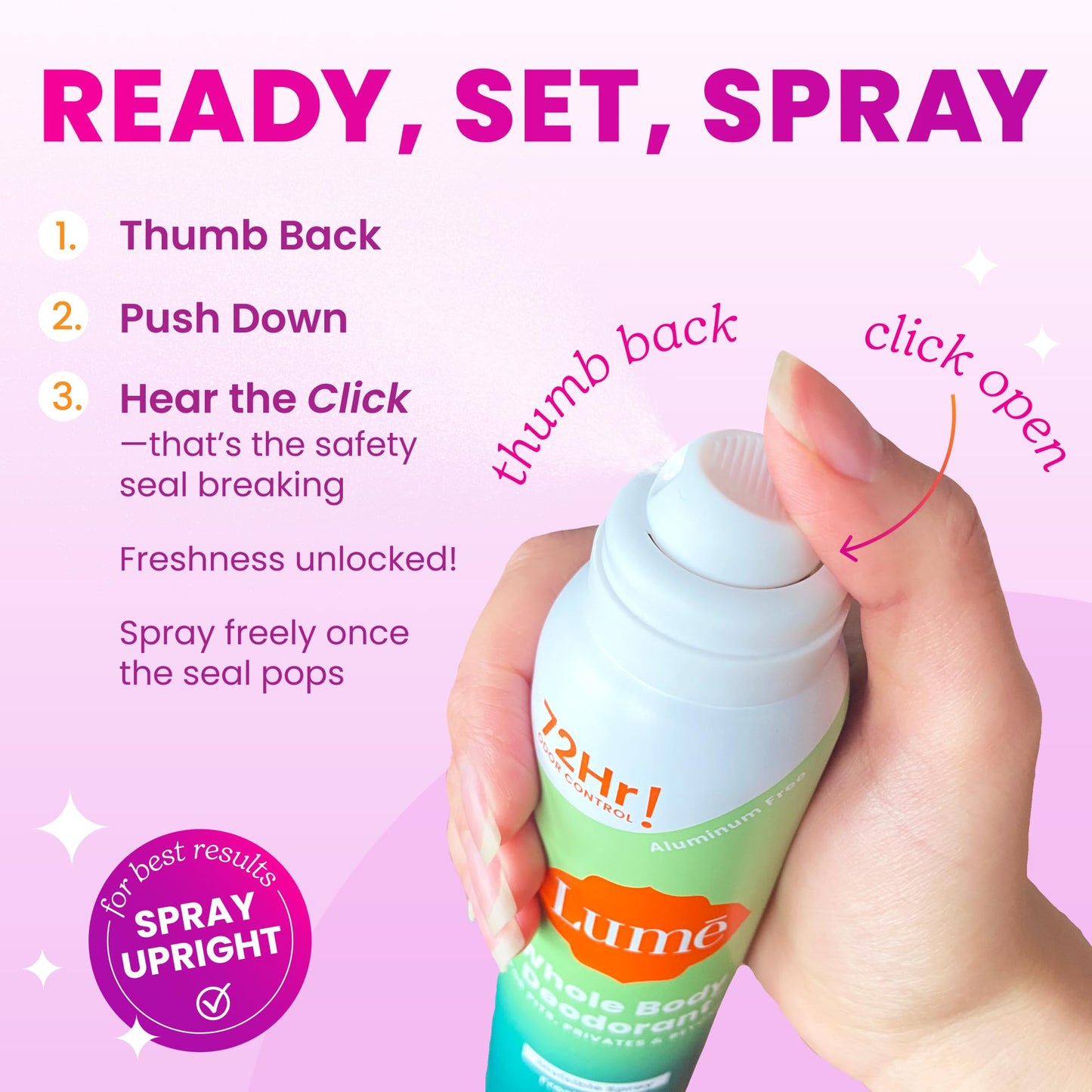 Lume Whole Body Deodorant Spray Aluminum Free - 3.6 oz (Lavender Sage)
