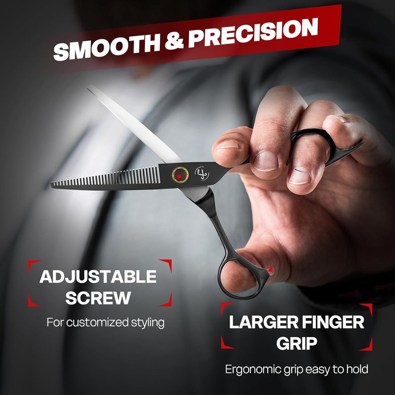 Professional Thinning Shears - Japanese 440C Stainless Steel Hair Cutting Scissors | 6.8 Inch Right-Handed Design for Salon & Home Use