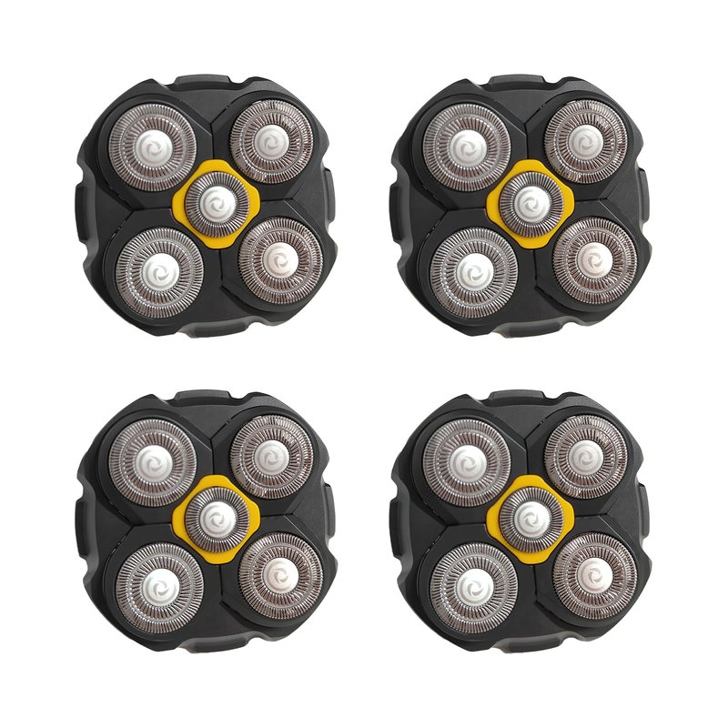 Replacement Heads Compatible with Microtouch Titanium Electric Head Shaver, Titanium Razor Replacement Blades For Micro touch Head Shaver, Hypoallergenic Hair Clippers Blades For Bald Men - 4 Pack