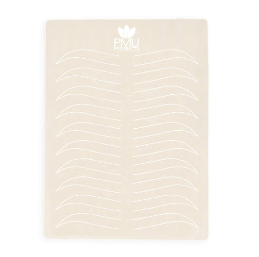 Microblading Practice Skin – 5 Sheets – European Shaped Eyebrow Designs for Cosmetic Tattooing