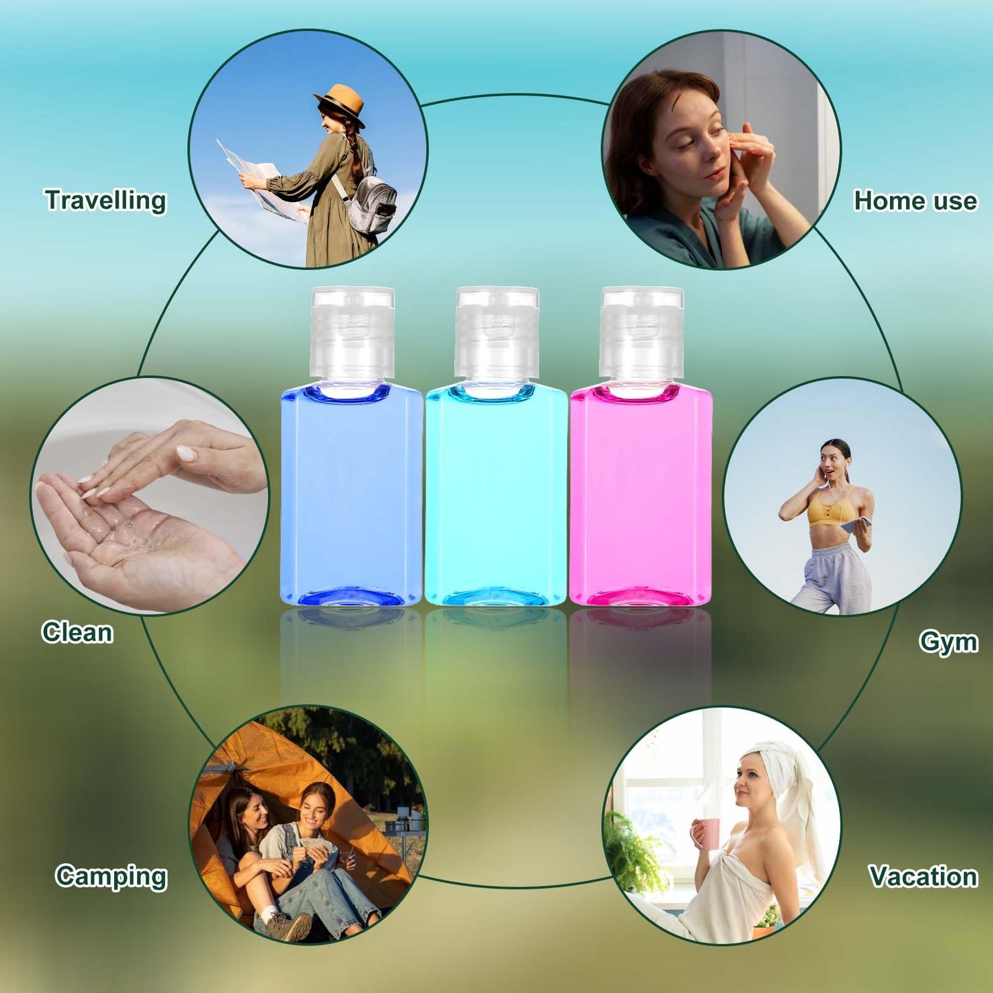 Tolare 120 Pcs Travel Bottles For Toiletries Bulk, 1 oz/30 Ml Travel Size Containers For Toiletries, Small Clear Plastic Lotion Bottles With Flip Caps, Leak Proof Squeeze Bottle For Shampoo