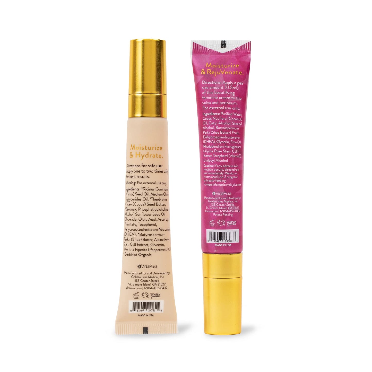 Julva Kiss Lip Duo by Dr. Anna Cabeca – Moisturizing Cream + Lip Renewal Complex Set for Daily Skin Hydration