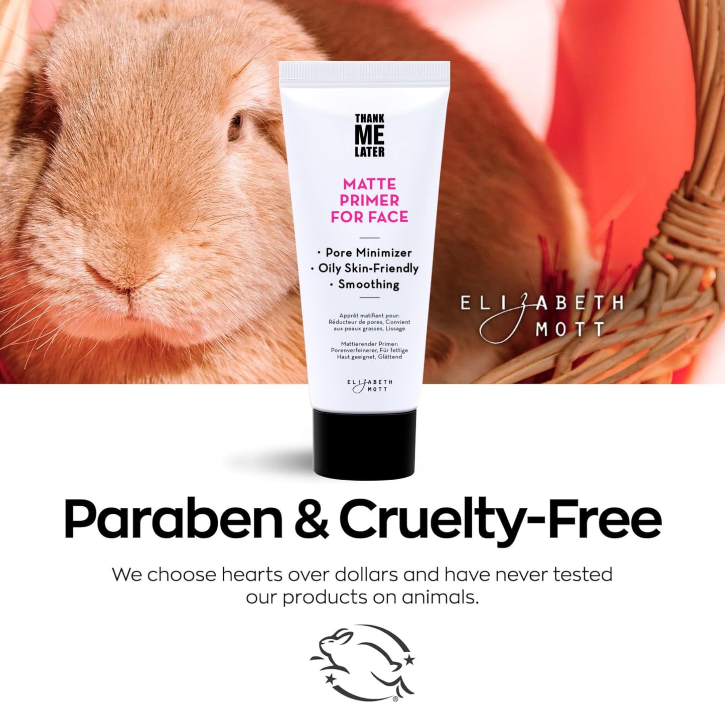 Elizabeth Mott Thank Me Later Makeup Primer for Long-Lasting Makeup | Cruelty-Free and Paraben-Free
