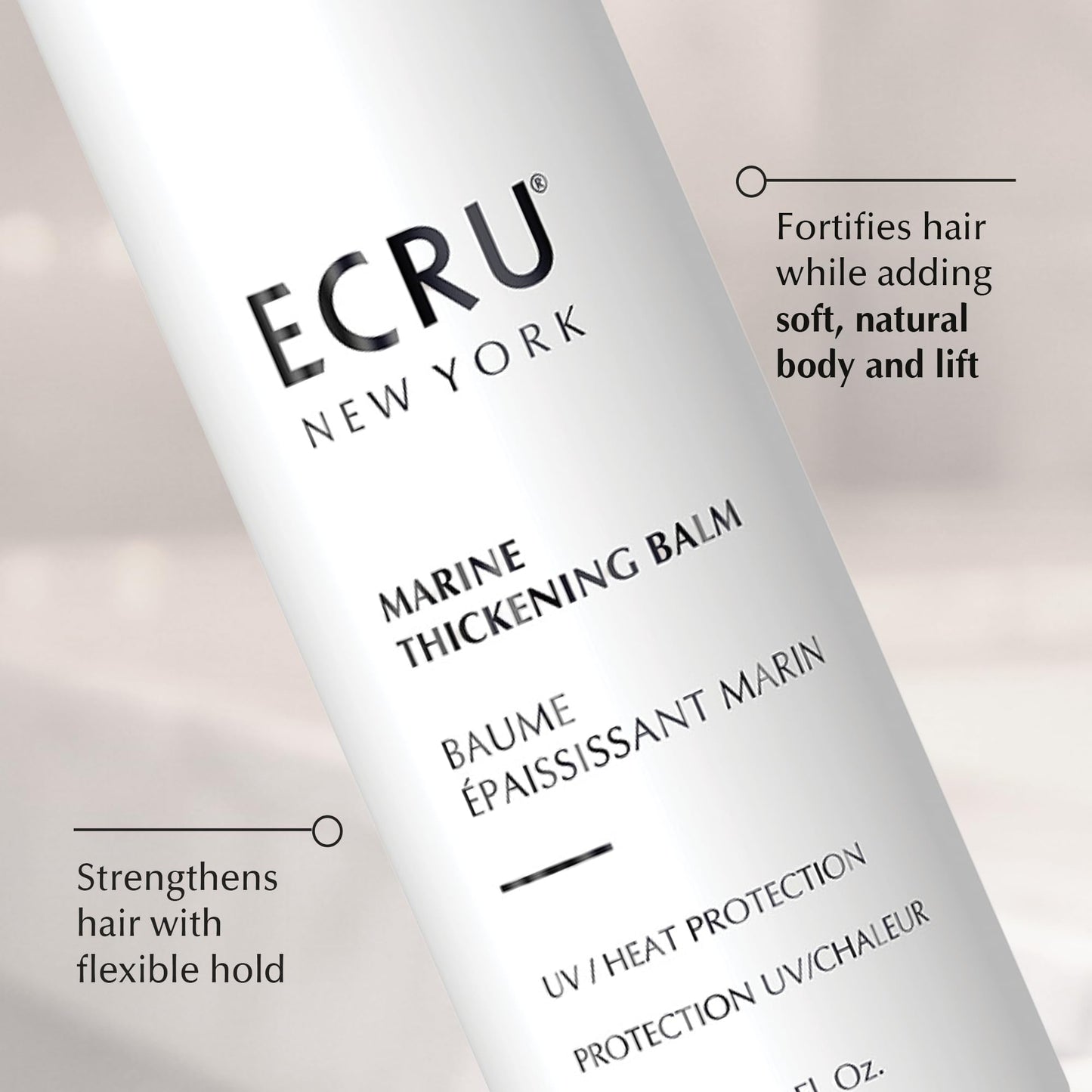 ECRU Marine Thickening Balm, Hair Thickening Gel, Thickener for Volumizing, Hair Styling Products, 5oz