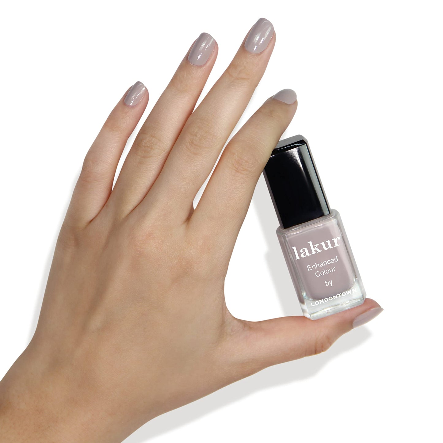 LONDONTOWN lakur Nail Polish - Chip-Resistant, Non-Toxic, Conditions & Hydrates Nails | Nude Brown, .40 fl oz