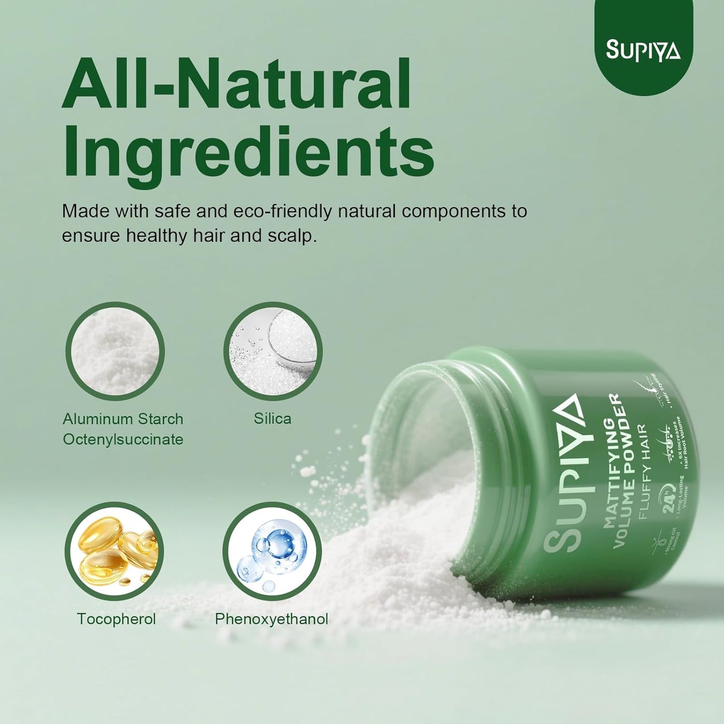 Dry Shampoo Powder - Mattifying Volume for Men & Women | Instantly Absorbs Oil & Adds Volume
