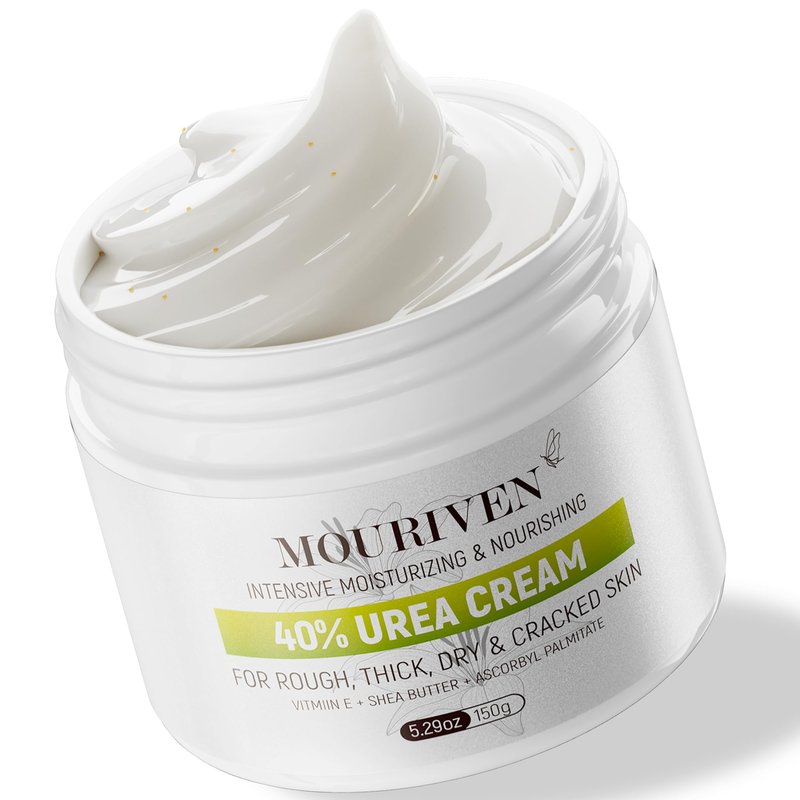 Mouriven 3 Packs Urea Cream 40 Percent - Foot & Hand Cream, for Dry, Cracked Heels, Feet, Knees, Elbows, and Hands, Callus Remover, Maximum Strength Urea Lotion for Softening and Moisturizing