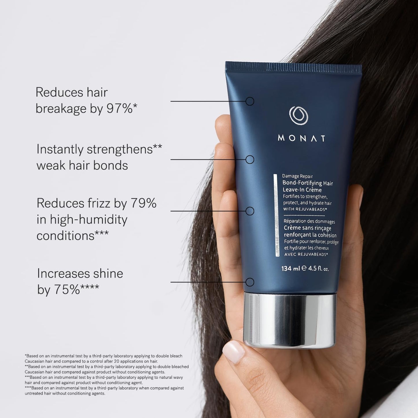 MONAT Damage Repair Hair Crème - Fortifying Leave-In Conditioner with Neroli & Orange Flower | Enhances Shine & Reduces Frizz