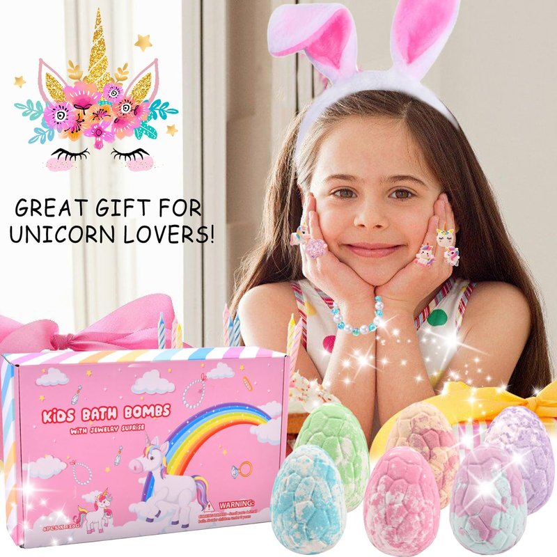 Bath Bombs for Kids with Toys Inside Bath Bombs for Girls with Surprise Inside Unicorn Bubble Bath Toys for Kids Ages 4-8 Gifts Girls Toys Age 4 5 6 7 8 Years Old Toddler Princess Birthday Gift