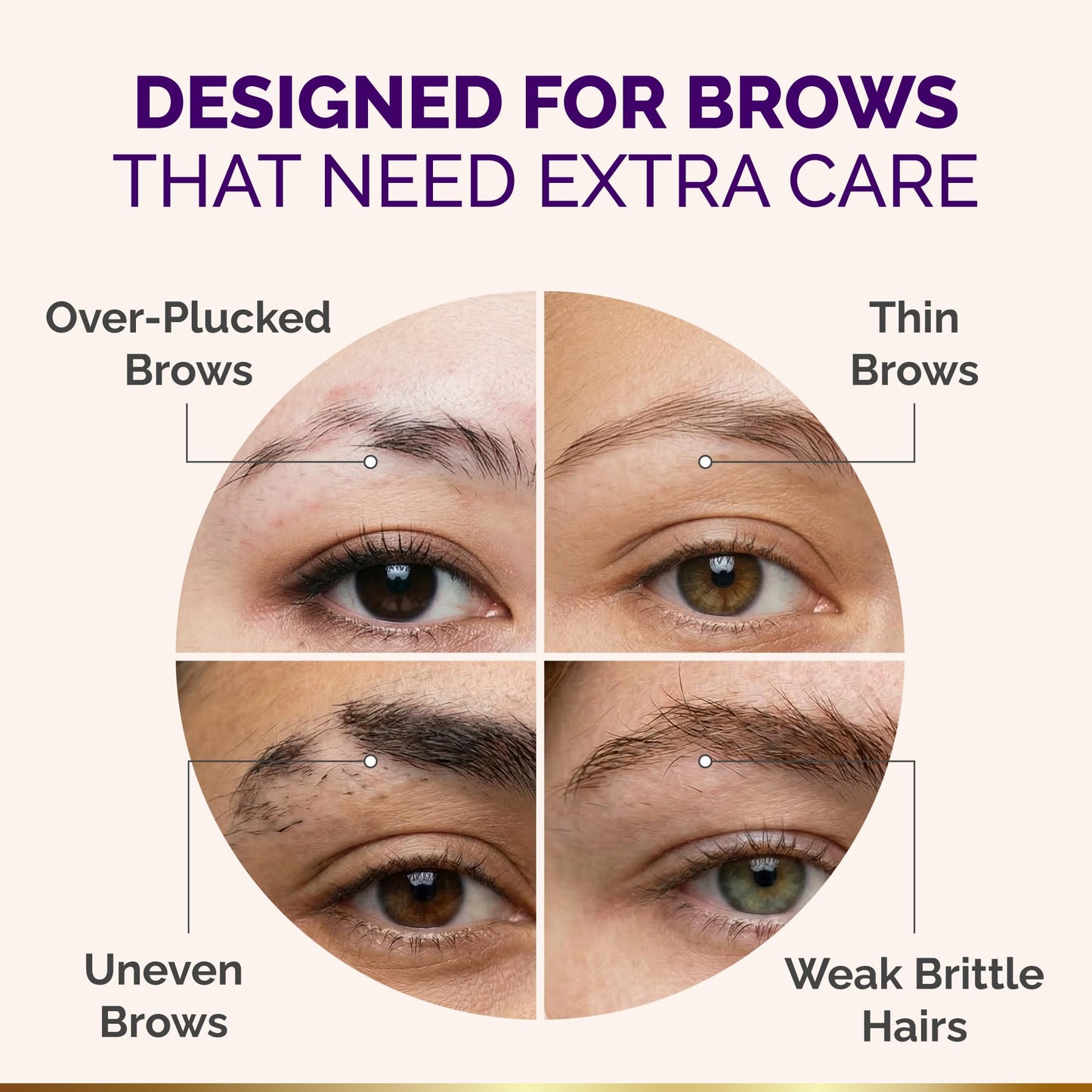 Eyebrow Growth Serum – Peptide Brow Serum for Fuller, Thicker Looking Brows – Biotin & Hyaluronic Acid Conditioning Formula for Sparse, Thin & Patchy Brows, Lightweight Advanced Brow Care, 0.27 fl oz