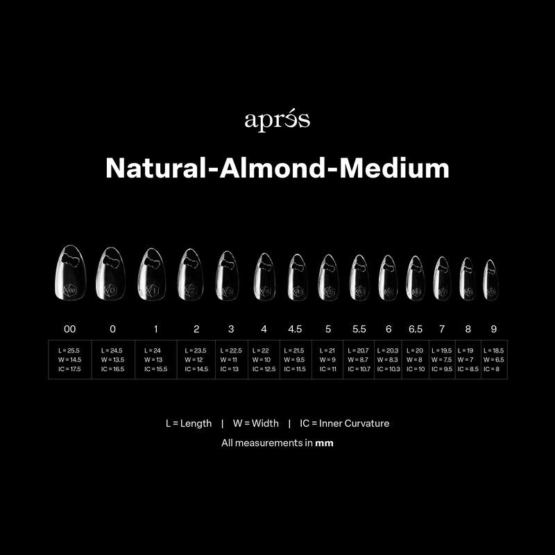 APRÉS x Hello Kitty® Gel-X Natural Almond Medium Bow Cut Out Box of Nail Tips (280pcs, 14 sizes)