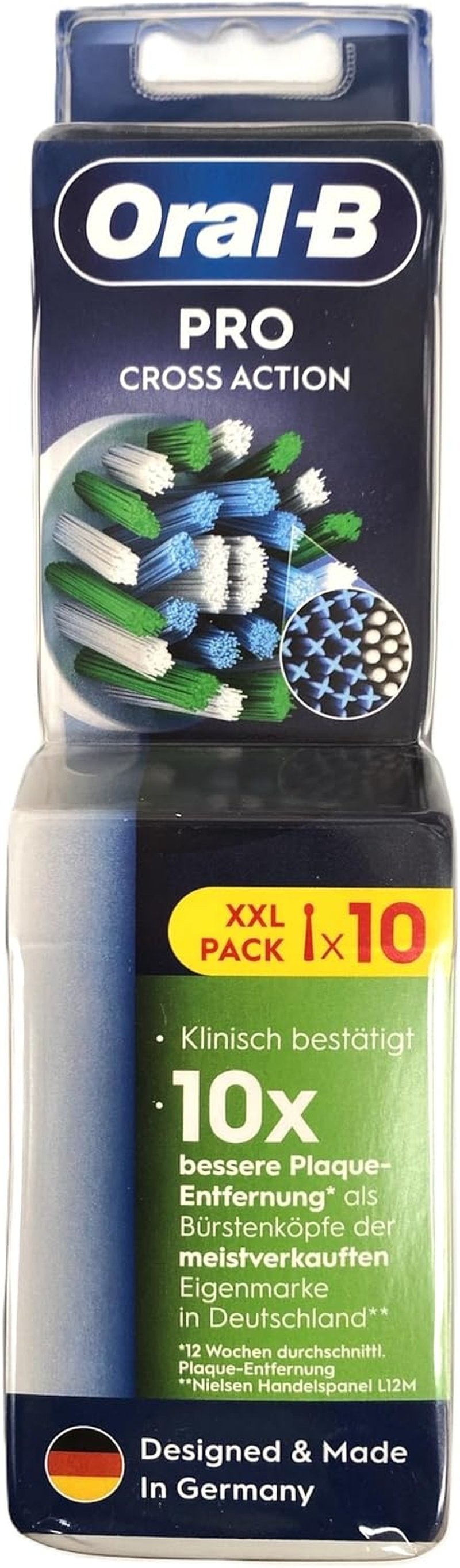 Oral-B Pro Cross Action Replacement Brush Heads - 10 Count Electric Toothbrush Refills | Compatible with Most Models