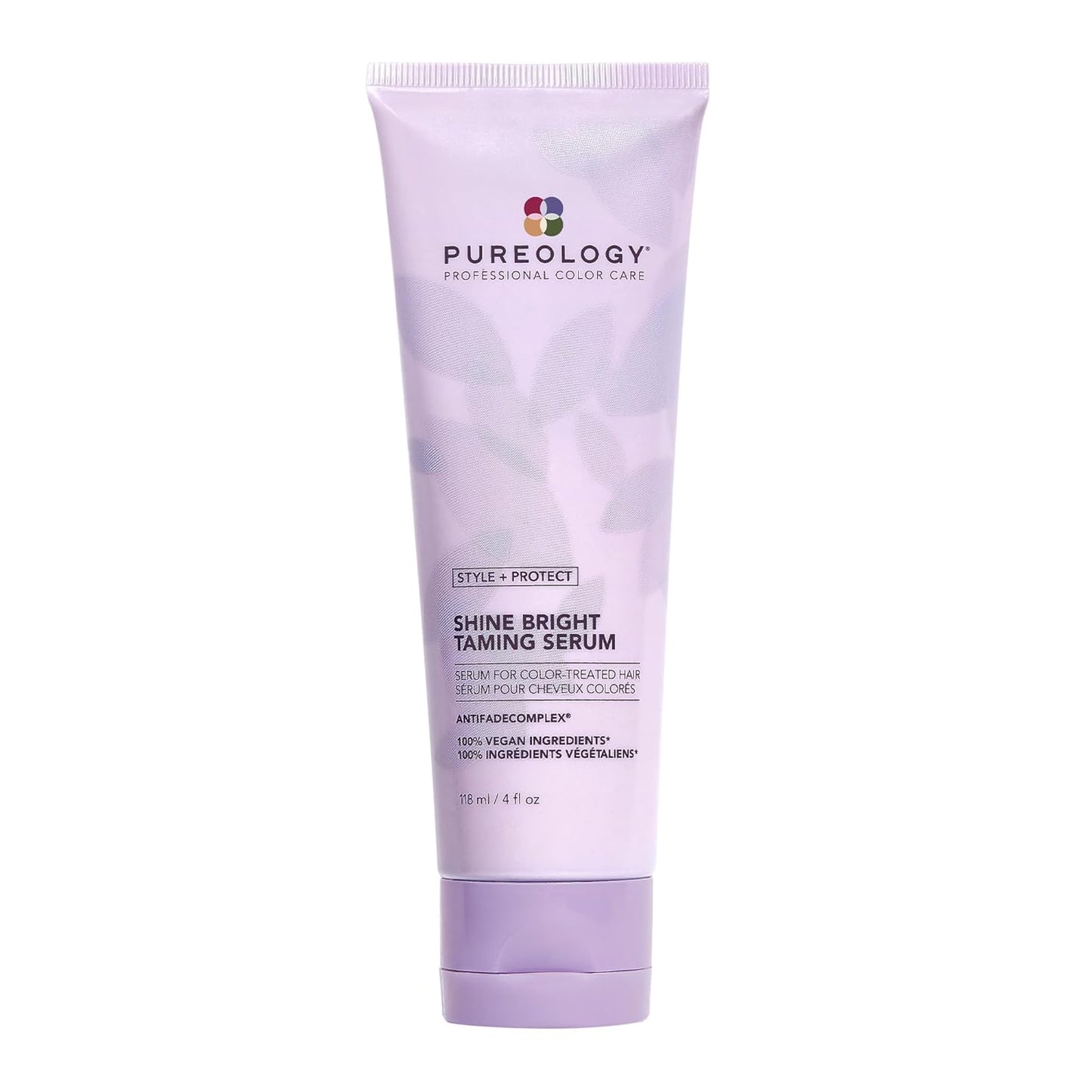 Pureology Shine Bright Taming Serum for Color-Treated Hair - Smooths Strands, Sulfate-Free & Vegan | 3.4 oz