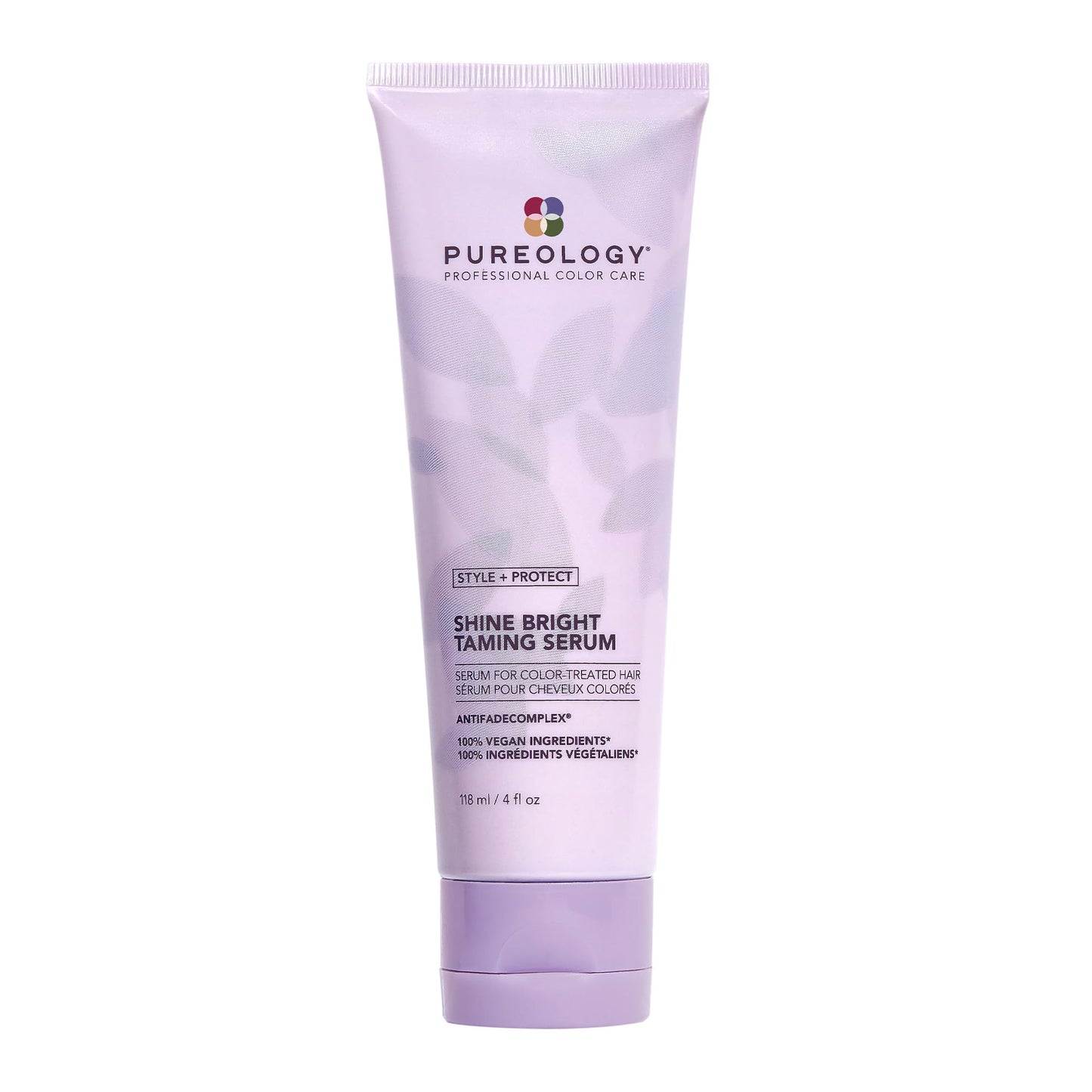 Pureology Style + Protect Shine Bright Taming Serum | For Color-Treated Hair | Shine-Enhancing, Smoothing Hair Serum | Sulfate-Free | Vegan | Updated Packaging | 4 Fl. Oz. |