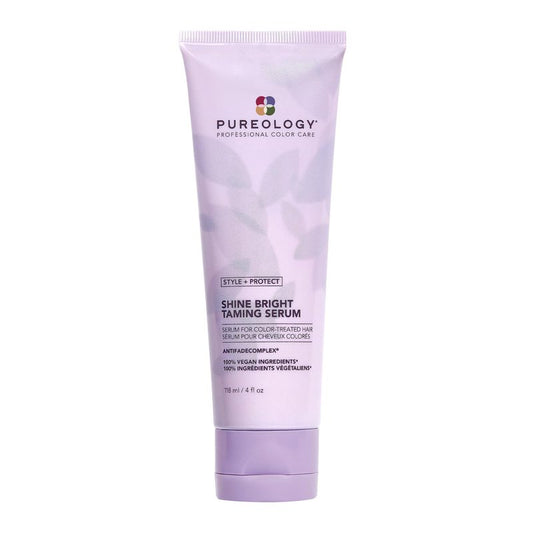 Pureology Style + Protect Shine Bright Taming Serum | For Color-Treated Hair | Shine-Enhancing, Smoothing Hair Serum | Sulfate-Free | Vegan | Updated Packaging | 4 Fl. Oz. |