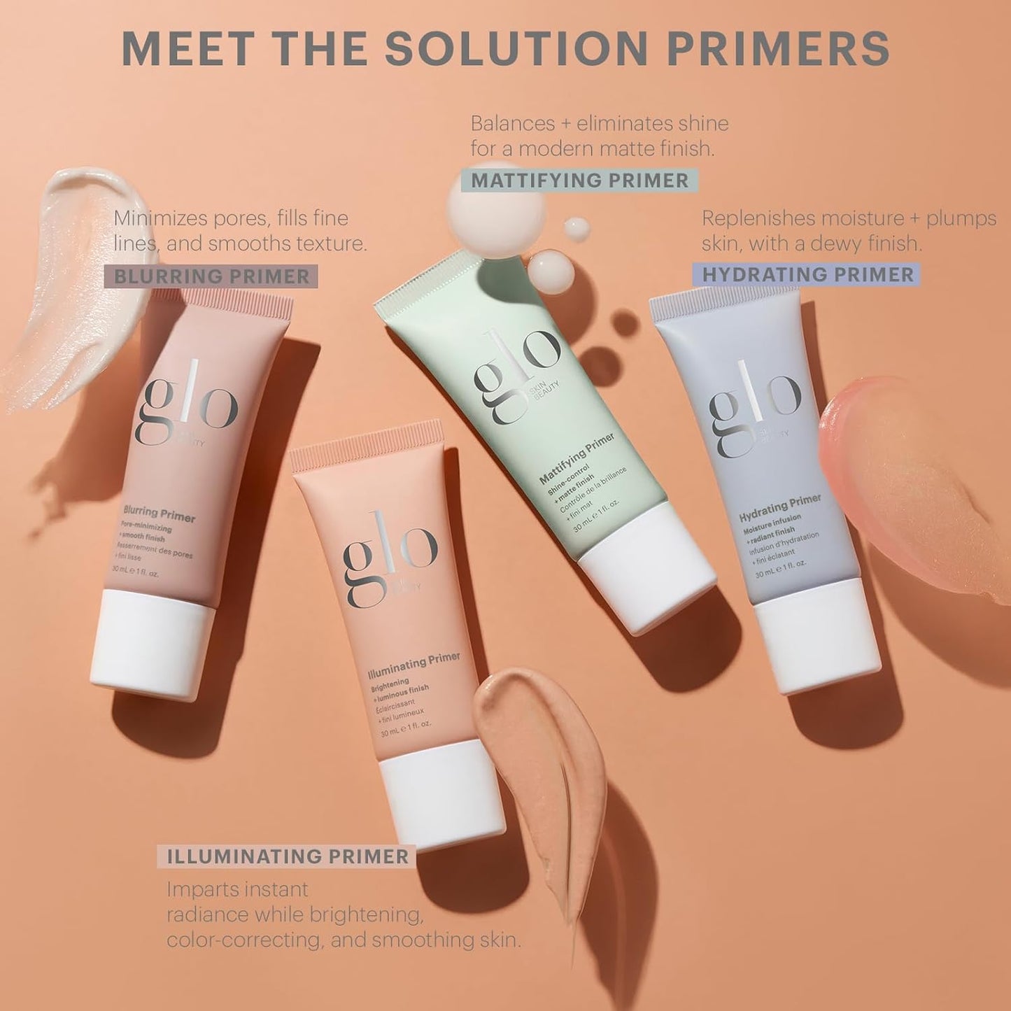 Glo Skin Beauty Blurring Primer - Minimize Pores & Fine Lines for Smoother Makeup | All Skin Types, Semi-Matte Finish