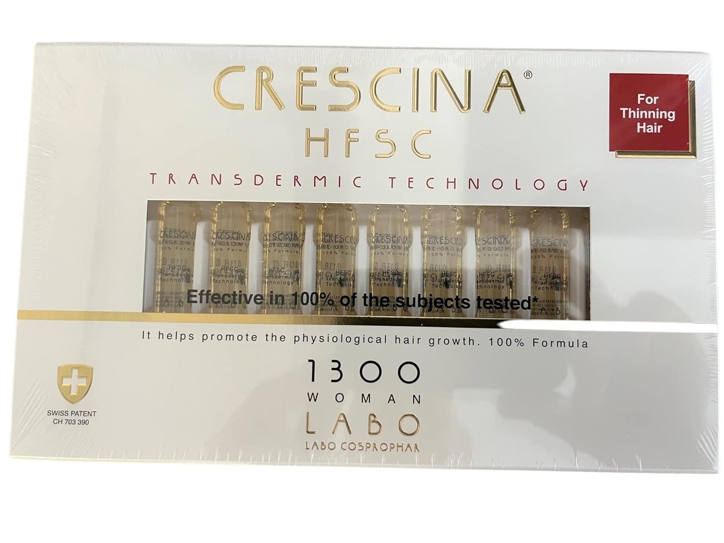 Crescina HFSC Hair Growth Treatment for Thinning Hair - 20 Vials for Severe Hair Loss