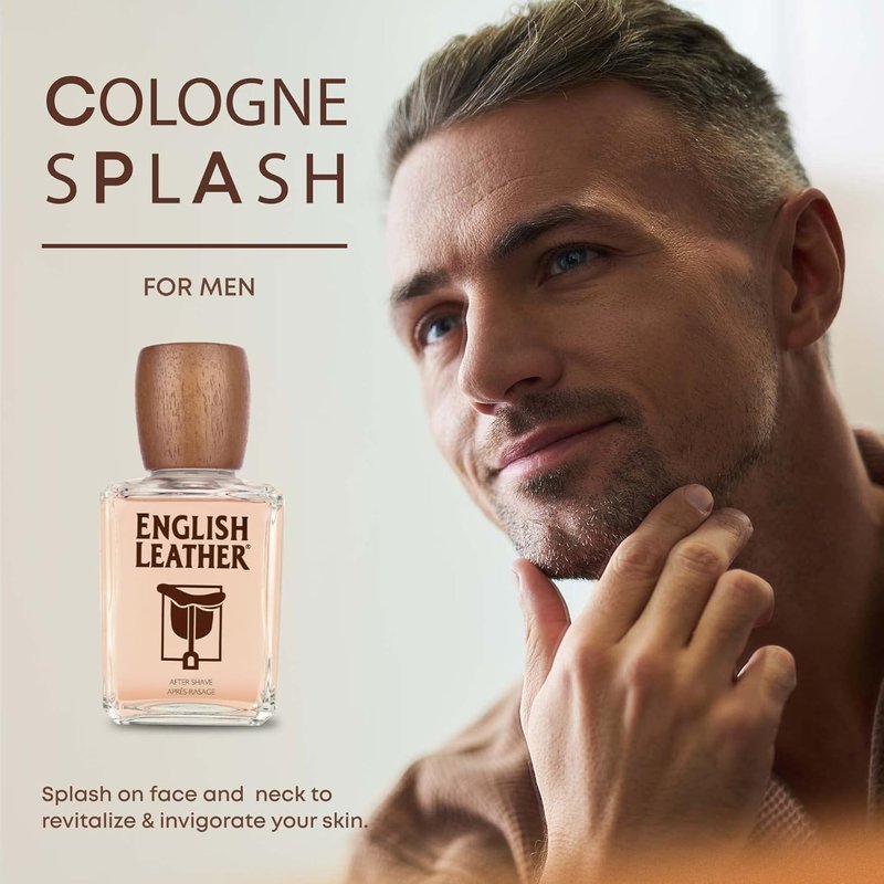 English Leather Aftershave Splash for Men - Classic Scent, Refreshing Formula