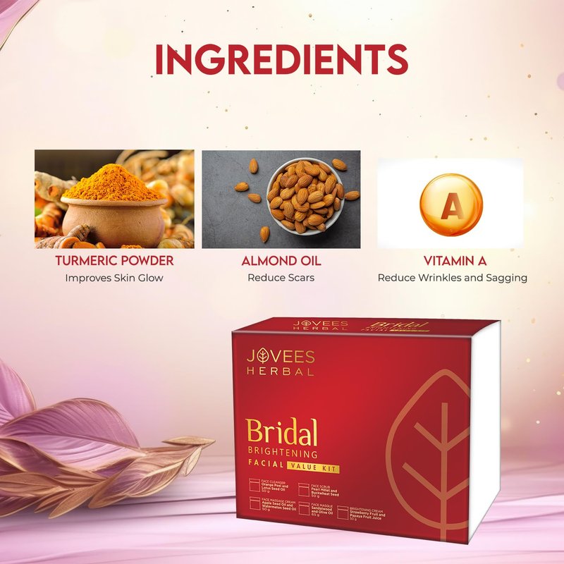 Bridal Brightening Facial Value Kit - Jovees Herbals | Natural Glow Essentials