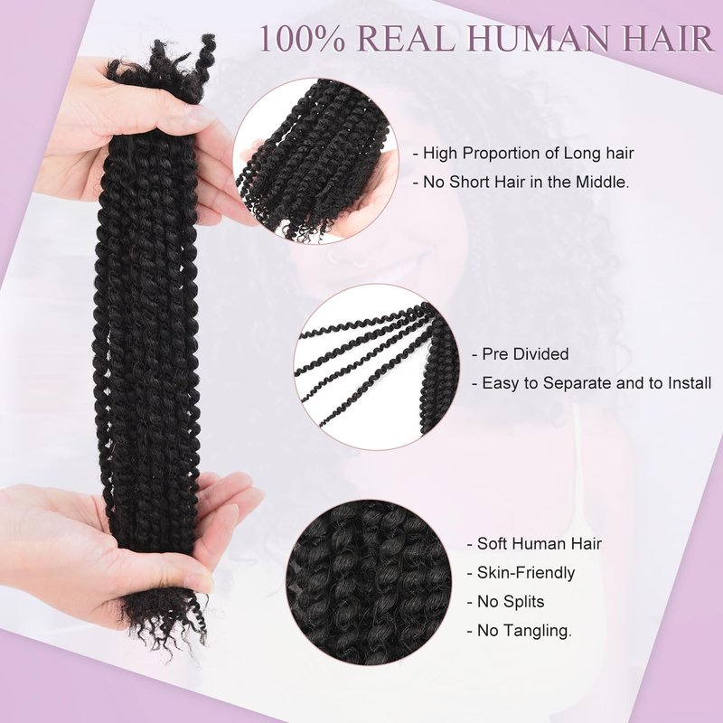 Lovenea Afro Kinky Curly Bulk Human Hair 50g/pack 100% Real Human Hair for Mini Twist/Braiding/Loc Extensions Curly Hair Natural Afro Bulk for Dreadlocks (4#, 14 Inch-50g)