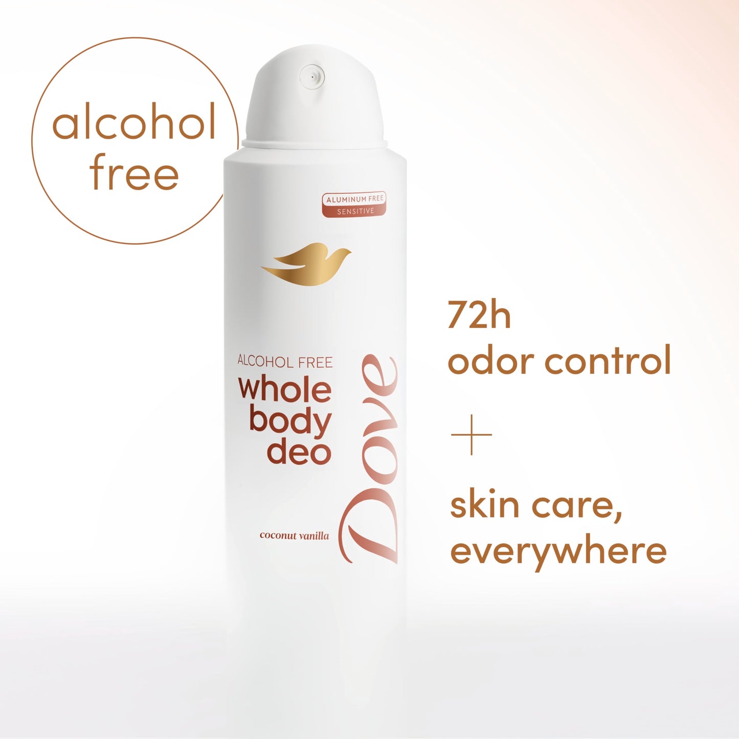 Dove Whole Body Deodorant Spray for Women, Alcohol Free, Scent: Coconut Vanilla, 4 oz