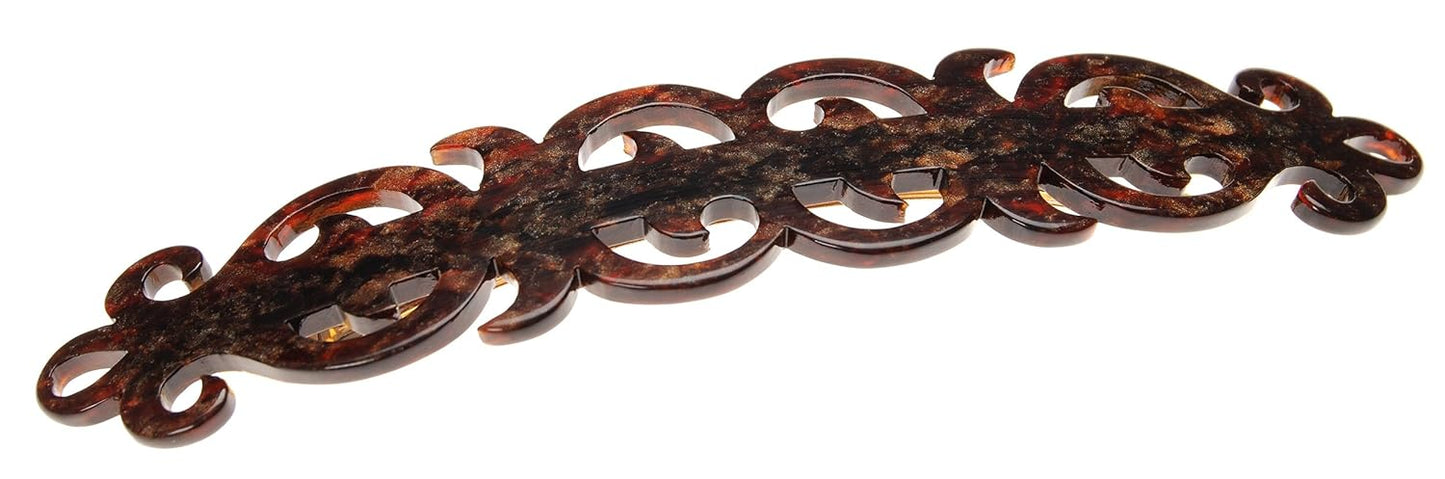 Elysee Long Skinny Barrette - Stylish Hair Accessory in Mojave Color