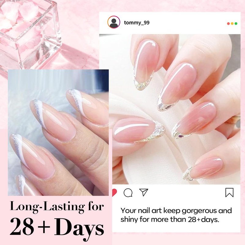 AzureBeauty Translucent Dip Powder - Jelly Baby Pink Color 2Oz/56g, Sheer Rose Pink Neutral Semi-transparent Clear Dipping Powder Crystal French Nail Art Starter Manicure Salon DIY Home Gift