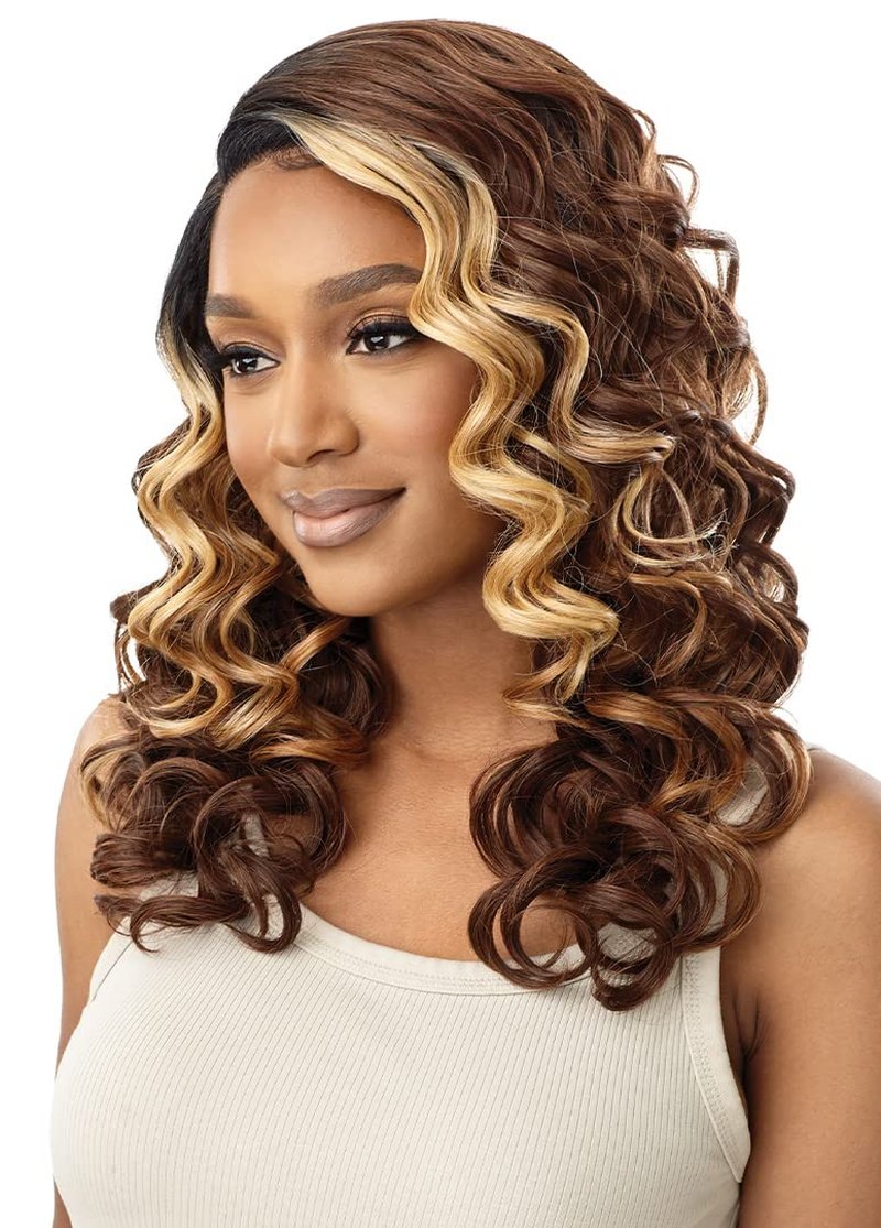 Outre SleekLay Part HD Deep-C Lace Part Lace Front Wig - EMERALDA (DRFF2-Ginger Copper)