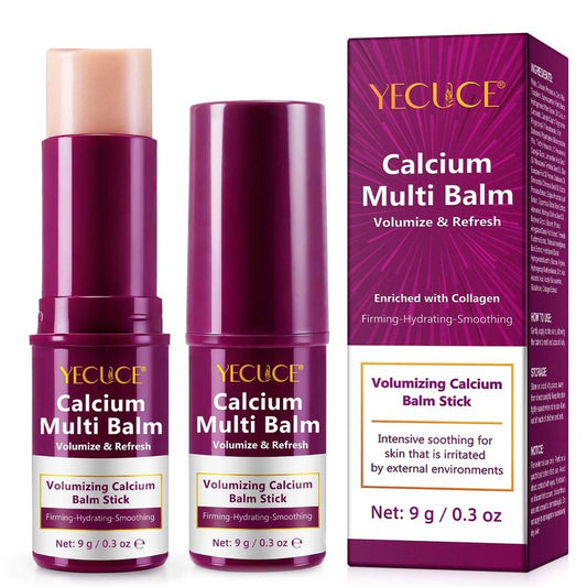 NIFEISHI Calcium Volume Multi Balm Stick, (2pcs) Calcium Volume Balm, Anti Wrinkle, Firming & Moisturizing, Hydrating, Lifting Cream for Lip, Eye, Face, Neck- Suitable for All Skin Types 0.3oz